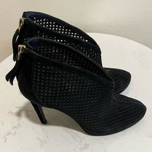 Beautiful Perforated Leather Booties - image 1